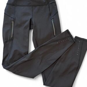 Athleta High Rise Legging Tights w/ Side Pockets Size XS Black